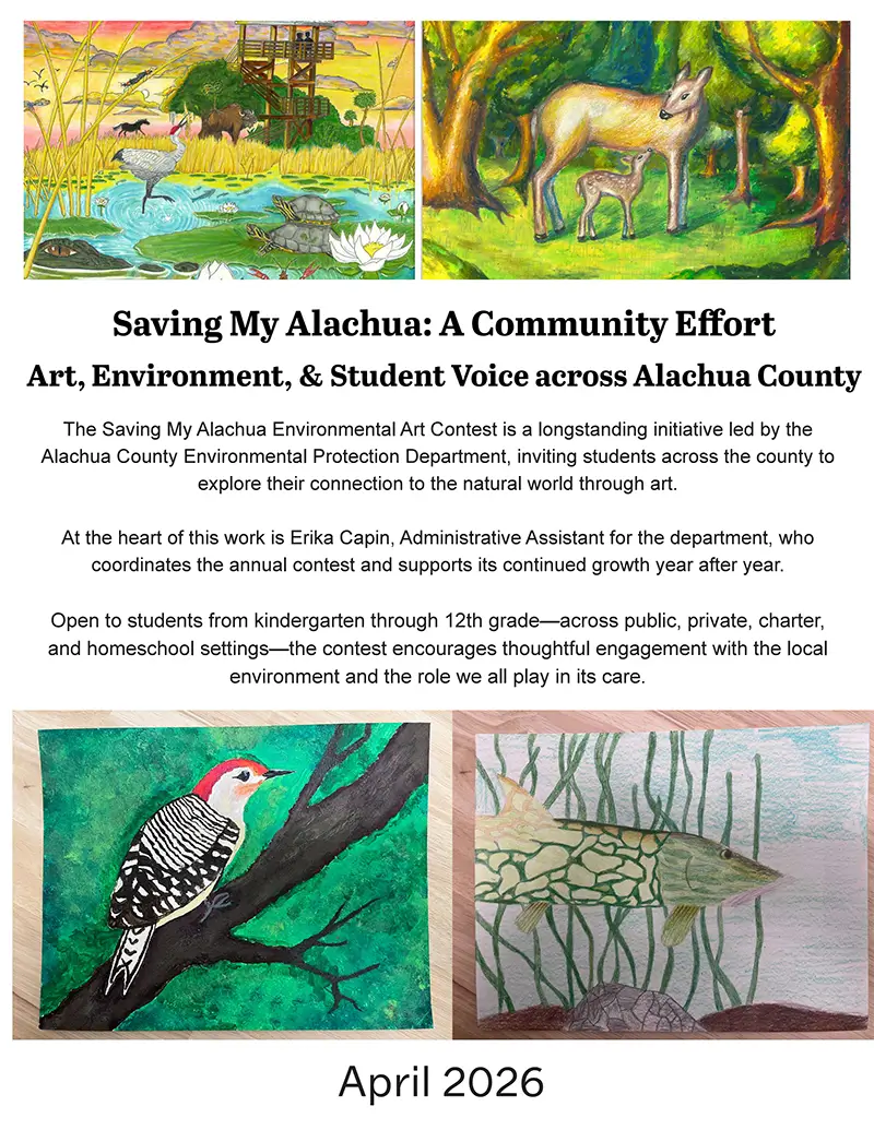page 1 of the Saving My Alachua Newsletter