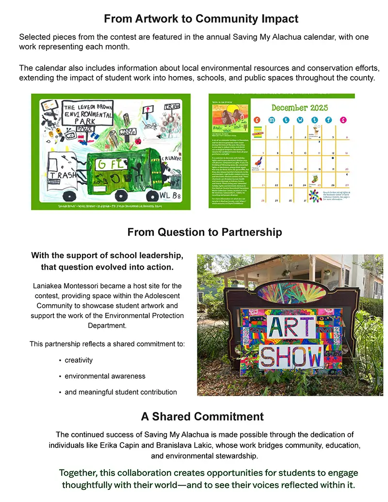 page five of the Saving My Alachua Newsletter