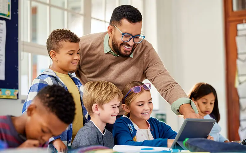 teacher and students