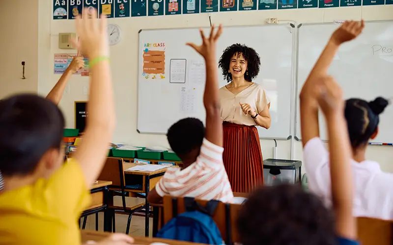 class room full of students