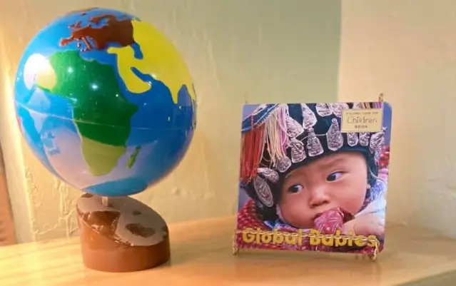 globe and book